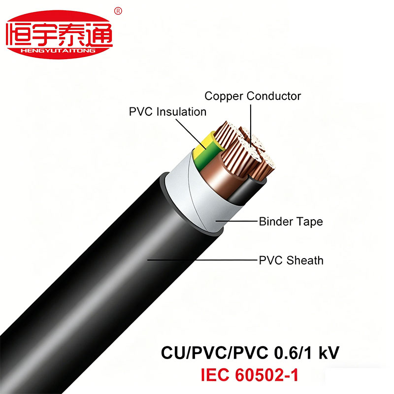 NYY کم وولٹیڈ کاپر کنڈکٹر PVC موصل پاور کیبل