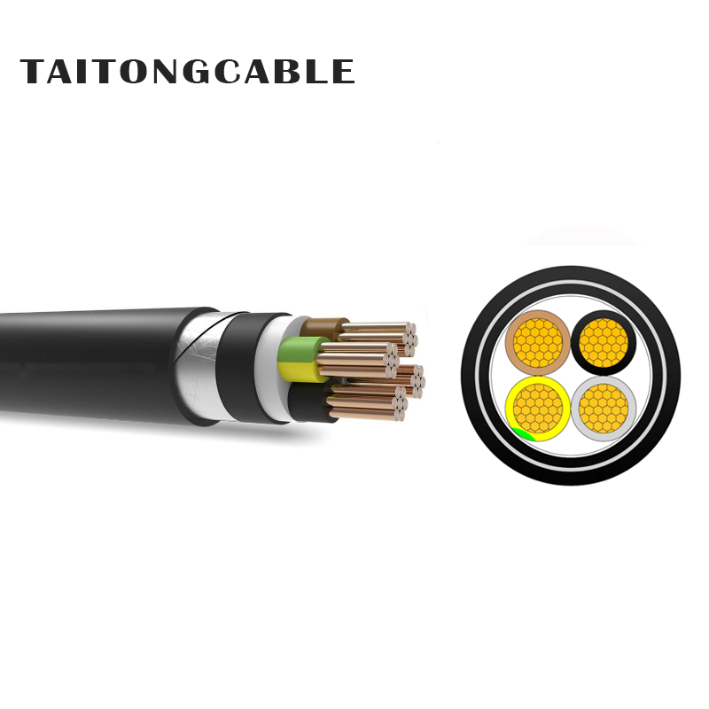 کم وولٹیج 2-5-کور کاپر کنڈکٹر STA-آرمرڈ XLPE-موصل PVC-شیتھڈ پاور کیبلز