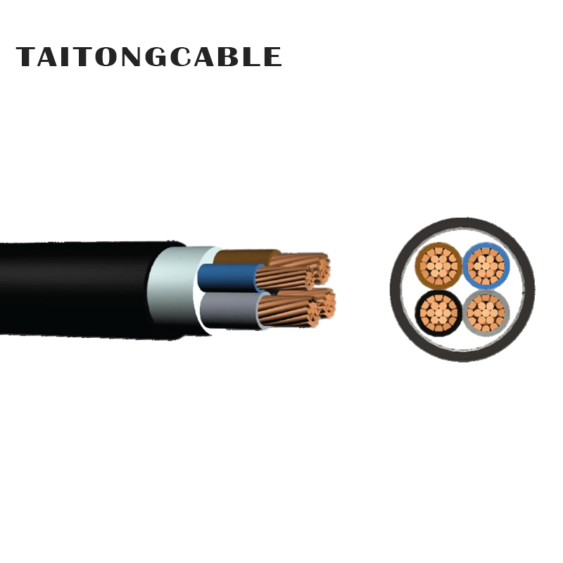 کم وولٹیج 2-5 کور کاپر کنڈکٹر PVC موصل اور شیتھڈ پاور کیبلز